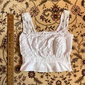 Antique White Cotton Victorian Eyelet Corset Cover